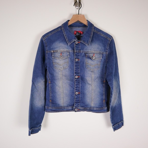 Southpole Jackets & Blazers - Southpole Jean Jacket Y2K Cropped Denim Women's Medium 18.5x21